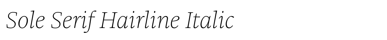 Sole Serif Hairline Italic image